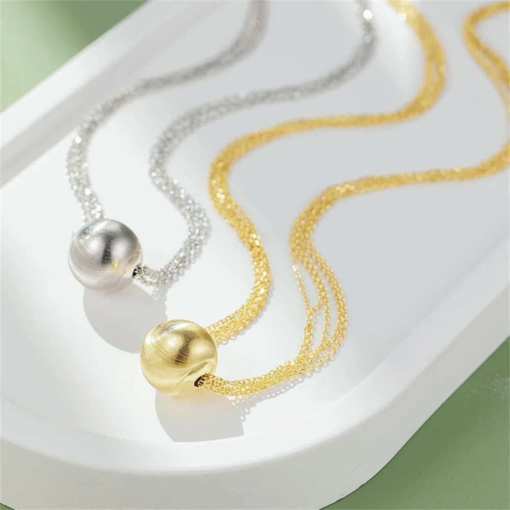 

Korean 925 Sterling Silver Cat-Eye Bead Collarbone Chain, Sparkling & Minimalist Luxury