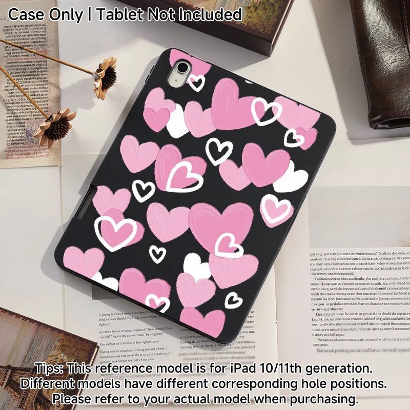 For iPad5/6/7/8/9/10th Generation Cases Accessories For iPad Air2/3/4/5Pro11 Mini6/7 Soft Cover,With pen slot to prevent falling