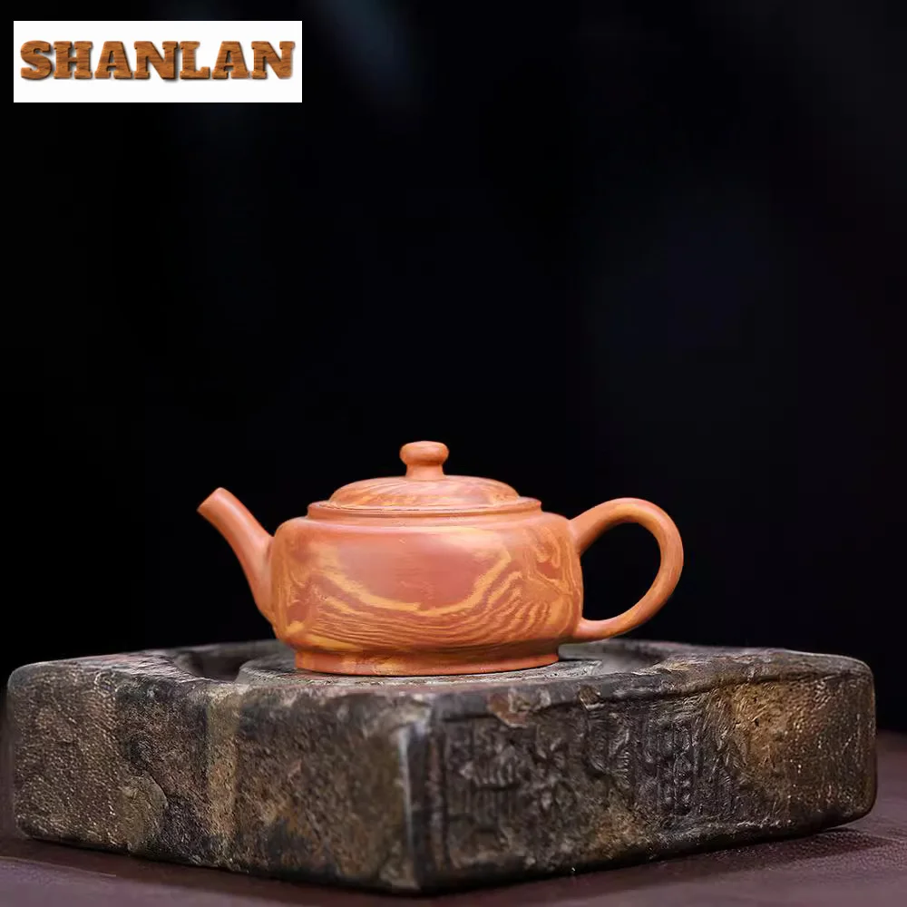 120ML Vintage Yixing Purple Clay Teapots Handmade Beauty Pot Raw Ore Mud Tea Soaking Kettle Zisha Teaset Ornaments Supplies Gift