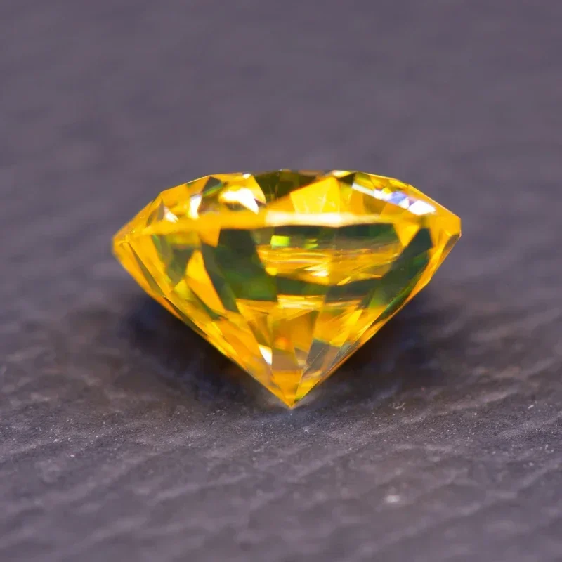 도매 Moissanite 스톤 쿠션 컷 황금 노란색 컬러 다이아몬드 Diy 매력에 대한 인증서와 고급 보석 매우 반짝 이는