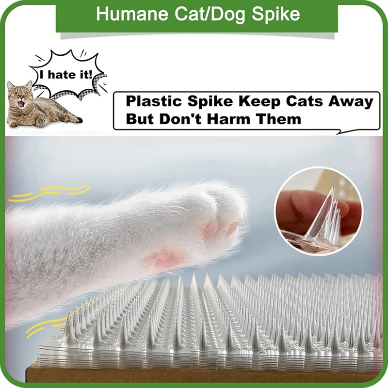 ABDJ-10 pacote tapete de scatos para gatos com pontas, tapete repelente de gatos dissuasor interno, almofadas de treinamento manter cães e gatos fora do sofá