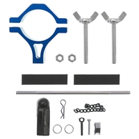 Steel RC Camping Trailer Pull Rod Link Linkage & Tow Hook Drop Hitch Receiver for 1/10 TRX4 TRX6 SCX10 II III Redcat Losi