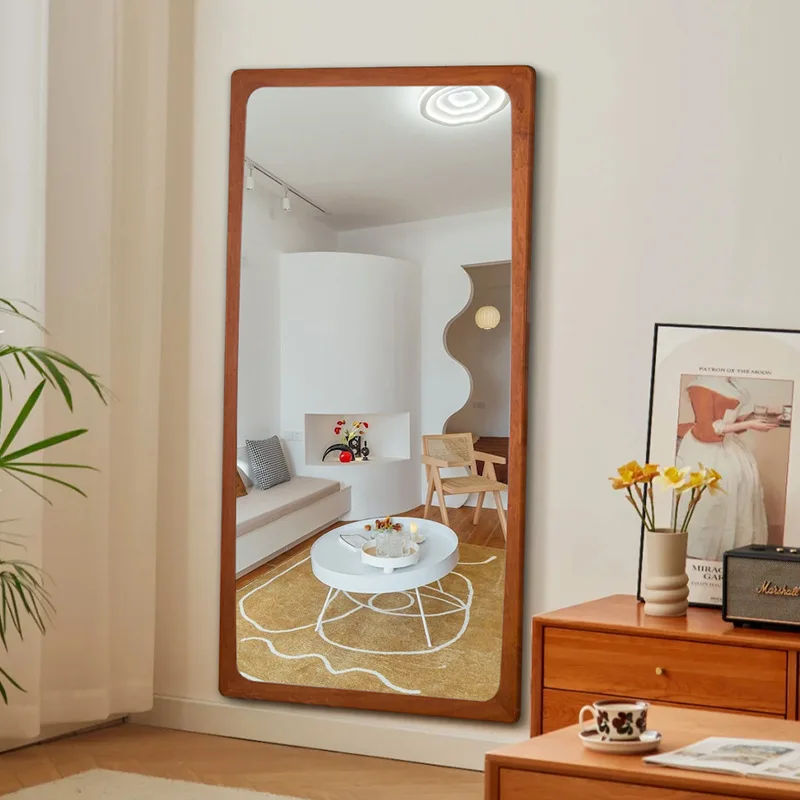 Q New Chinese retro floor-to-ceiling full-length mirror full-length mirror clothing store  fitting mirror
