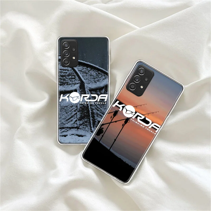 Korda Fishing Tackle Phone Case For Galaxy S23 S20 FE S21 Plus Samsung S24 S22 Ultra TPU Pattern S10 S10E S9 S8 Cover Soft Capa