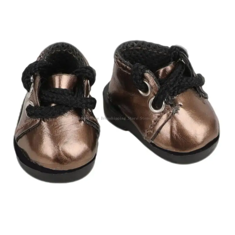 Meia dúzia calçados brilhantes para bonecas com tamanho 17 e variações cores calçados PVC