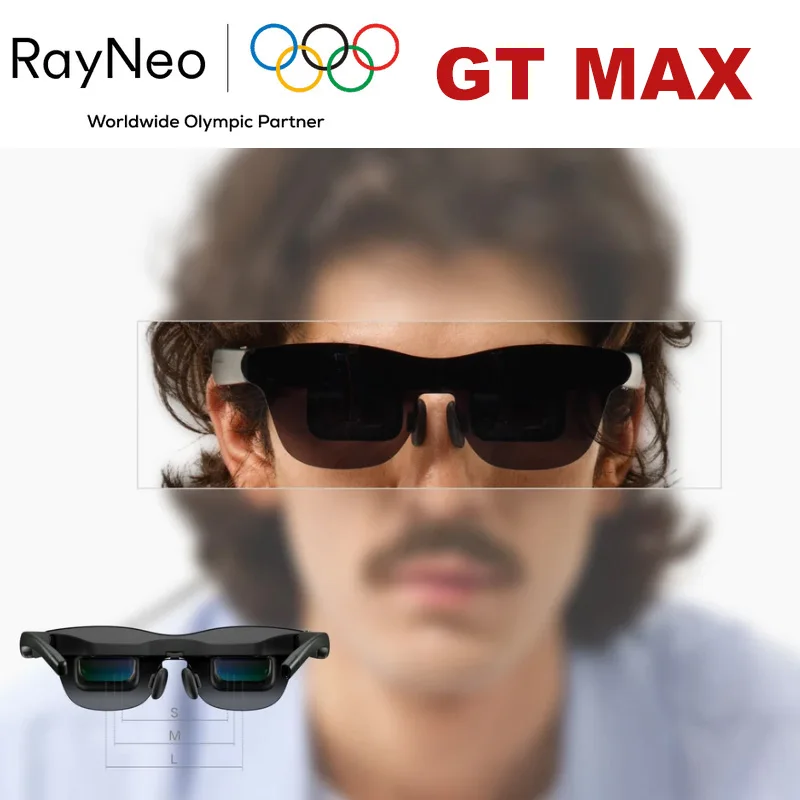 RayNeo GT Max AR Glasses 267-inch Display 59° FOV 3DoF Spatial Experience Smart Glasses for Movies Gaming and Extended Viewing