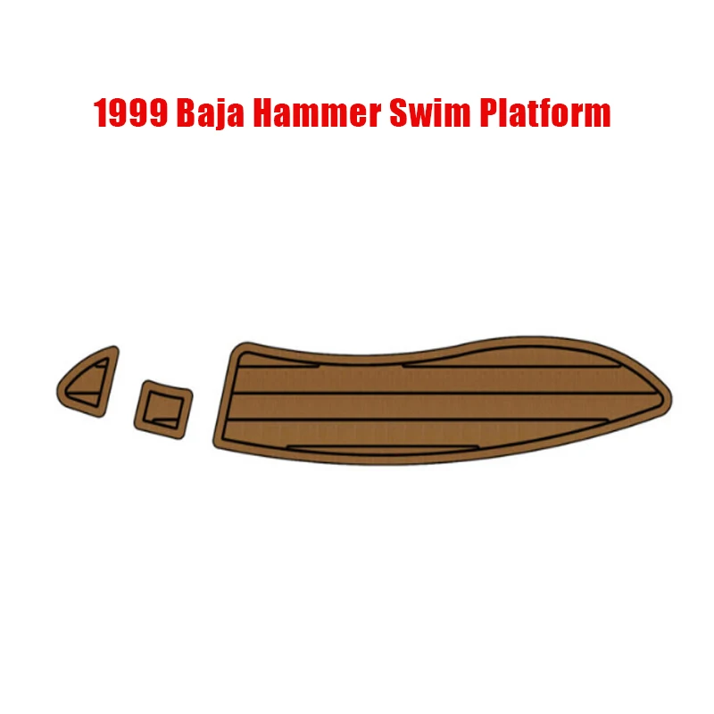 

1999 Baja Hammer Swim Platform EVA Foam Boat Mat Faux Teak Deck Pad Self Adhesive Marine Anti Slip Yacht Step Flooring Accessori