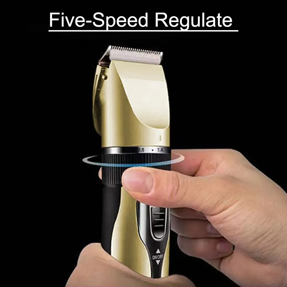 Professional Hair Clipper Men's Barber Beard Trimmer Rechargeable Hair Cutting Machine Ceramic Blade Low Noise image 2