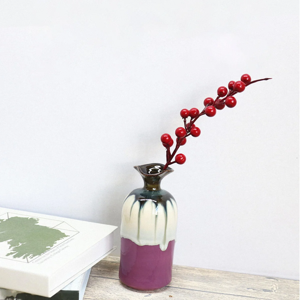 

10Pcs Simulated Berry Flower Artificial Red Berry Branches for Christmas Decor Home Party DIY Craft Arrangements