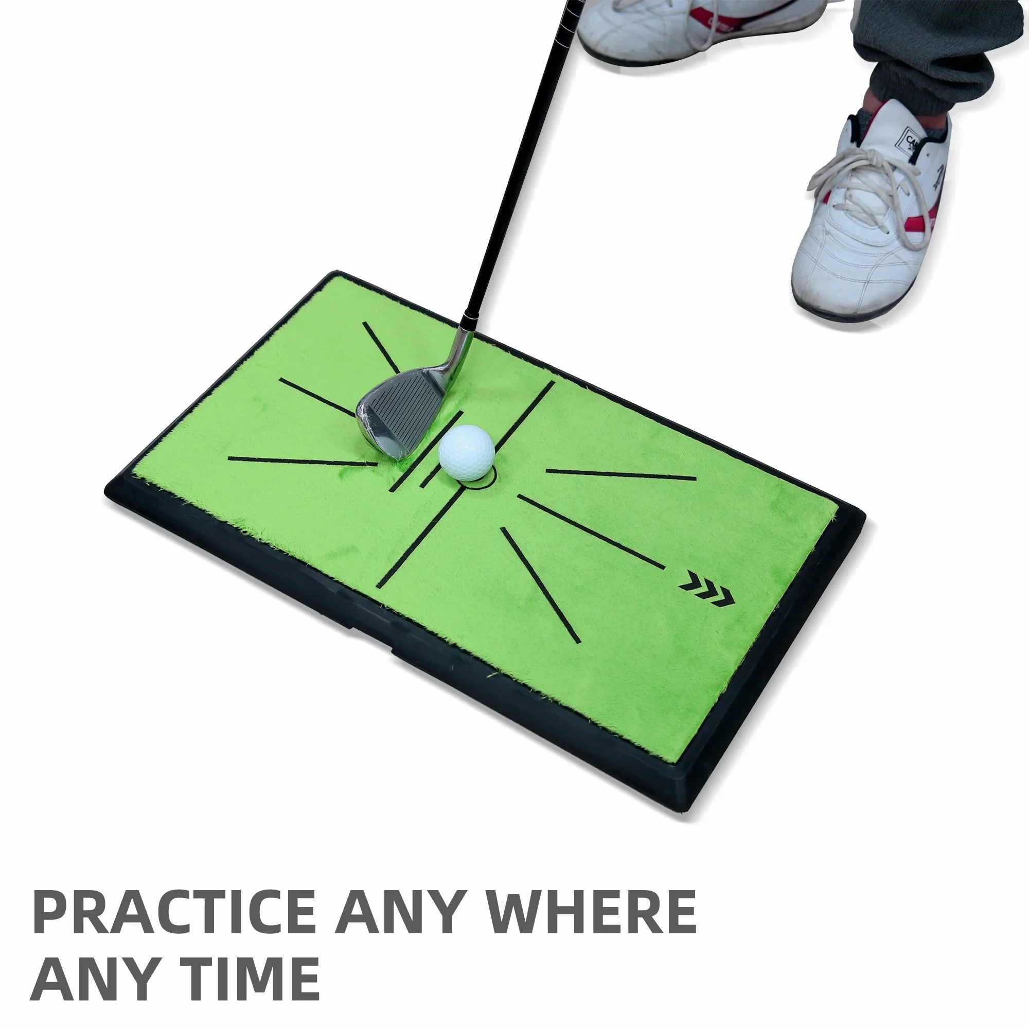 2026-high-quality-velvet-durable-high-elasticity-rubber-bottom-practice-golf-hitting-swing-mat-trainer-mini-training-aid