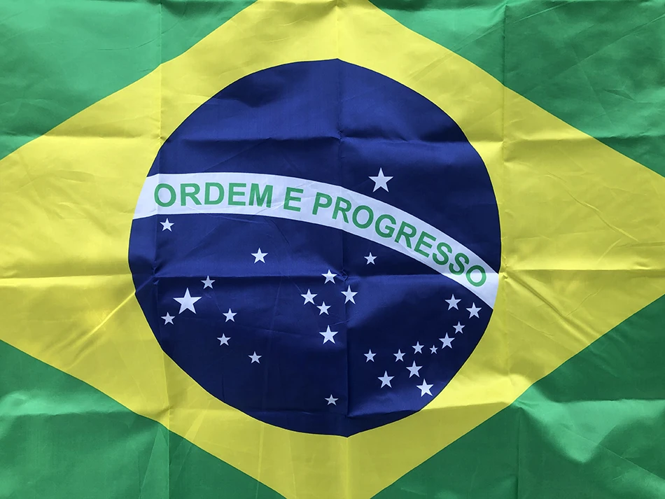 Bendera langit besar bendera Brasil 90x150cm menggantung poliester Digital cetak Brasil spanduk bendera untuk perayaan