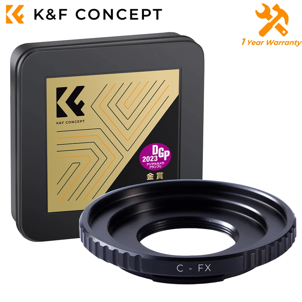 K&F Concept C to FX Adapter Lens Mount Adapter for C Mount lenses to Fuji X Mount Camera for Fuji X-A1 X-A2 X-A3 X-E1 X-E2 X-E3