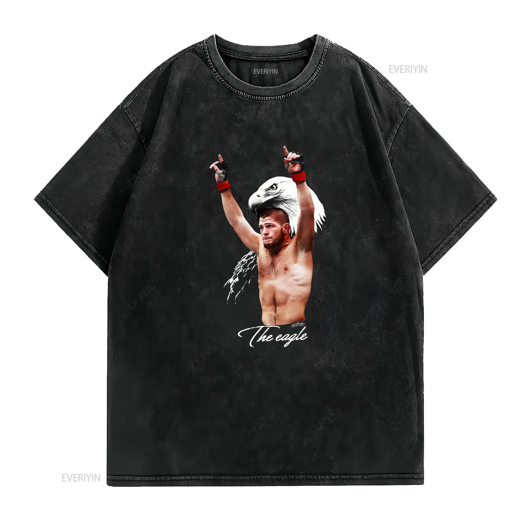 Raged Khabib Nurmagomedov T Shirt vintage Washed Soft Comfortable designer clothes Unisex fashion Stylish Stretched homme