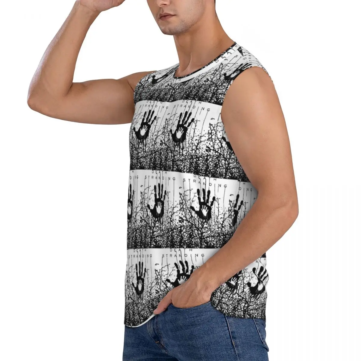 In The Forest Death Stranding Game For Fans Men Sleeveless Tank Tops Quick Dry Breathable Gym Fitness Running Summer Sport Vest