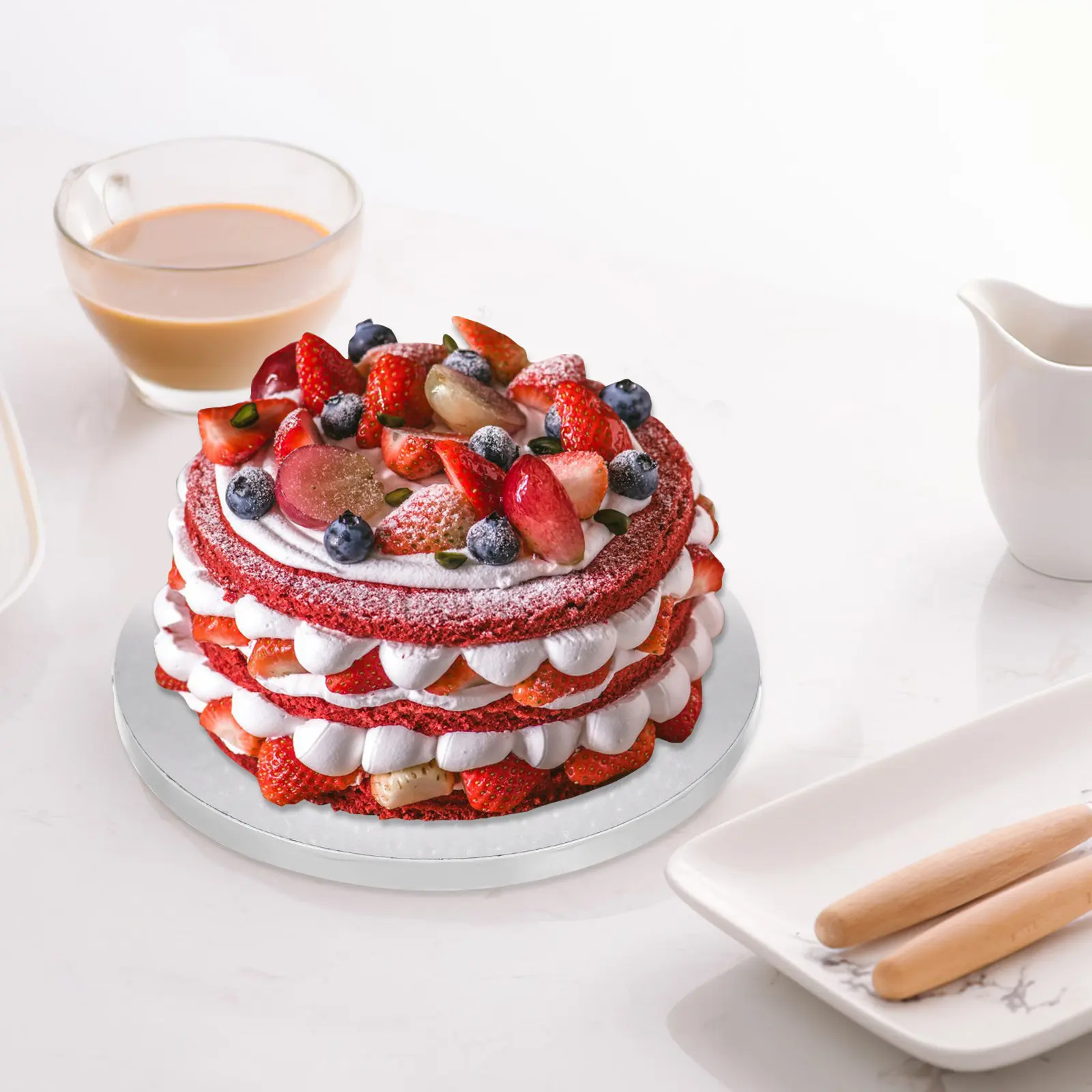 

10Pcs Cake Board Drums Round Non-Stick 10'' Strong Base for Large Cakes Baking Accessories Cake Drum Baking Accessories