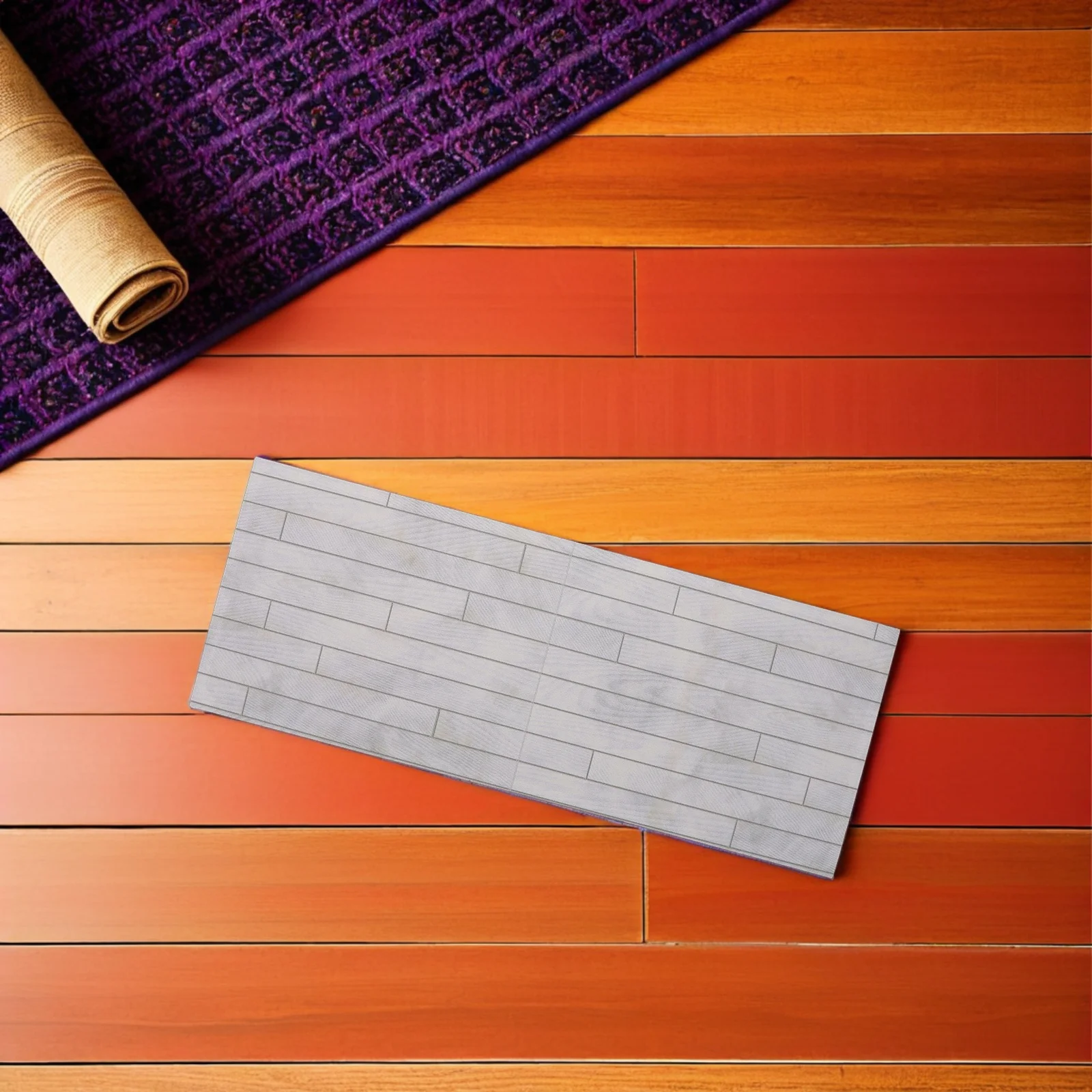 2Pcs Mini Floorboards Natural Texture Detailed Design Dollhouse Decor Flooring Sturdy Material Dollhouse Flooring