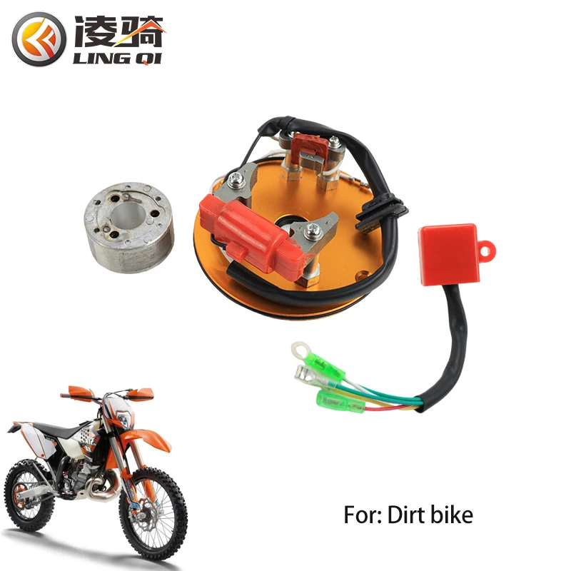 lingqi-高速マグネトーステーターローターcdiキットイグニッションコイル-ピットダートバイクatvクワッド110cc-125cc-140ccエンジンバイク用
