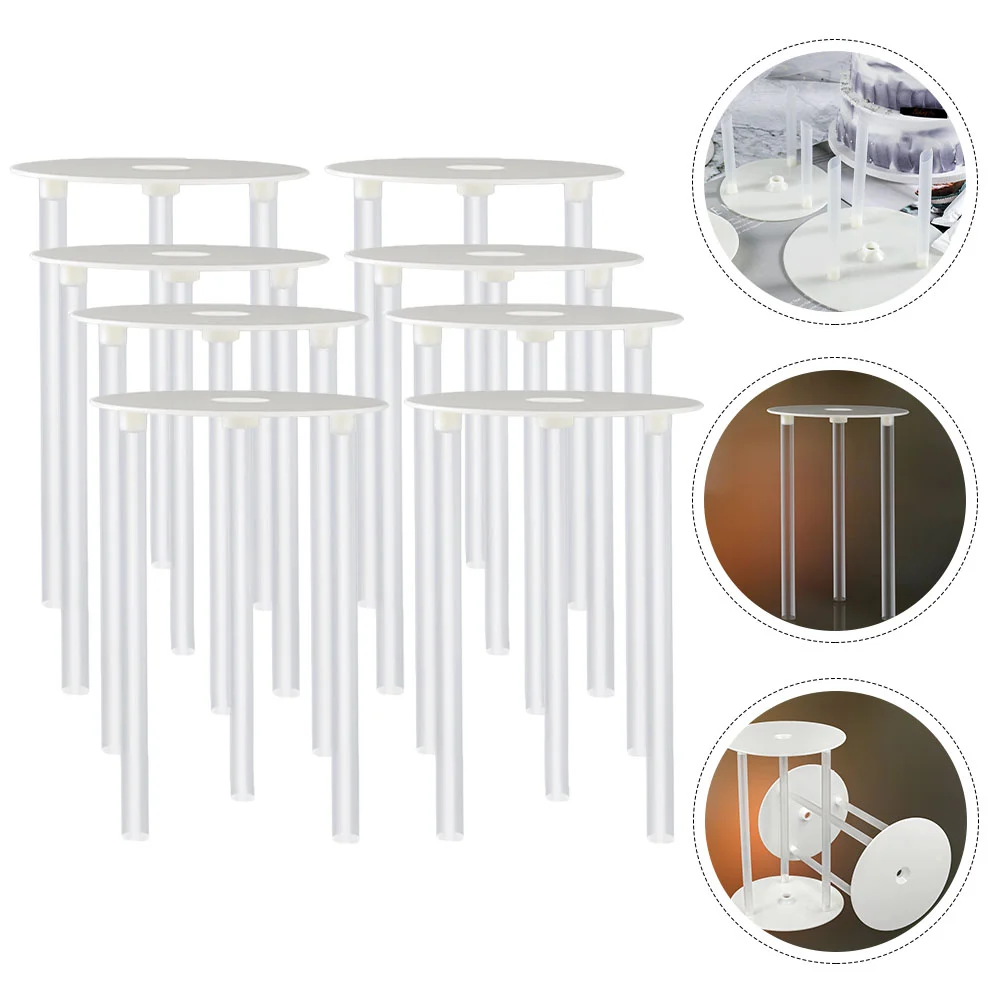 

8 Sets Cake Stand Multi Cupcake Holders Multi-layer Making Tool Multilayer Rack Dowels Pin