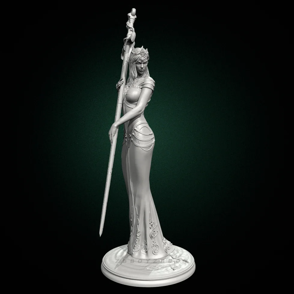 Kits de modèles en résine, hauteurs globales 50mm 75mm 90mm 125mm, figurine beauté incolore et auto-assemblée (impression 3D) TD-7413/3D