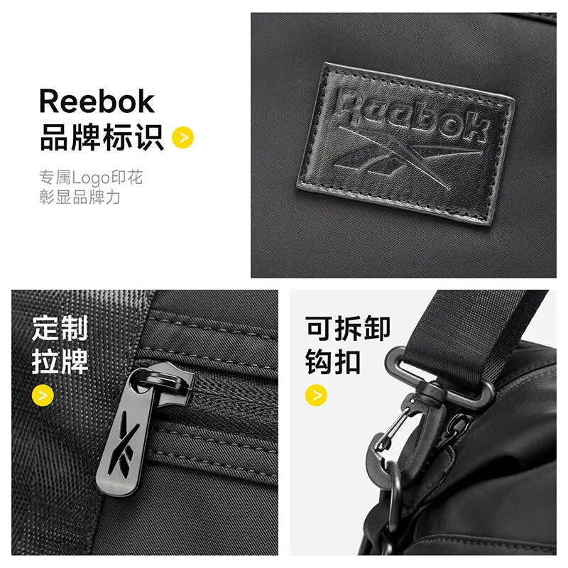 REEBOK Unisex Large Capacity Expandable Duffel Travel Bag Men Women 30L Carry On Tote Bag Weekender Overnight Luggage Bag