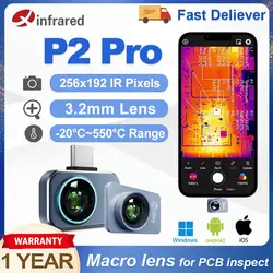 InfiRay Xinfrared P2 Pro Thermal Camera for Phone PCB Circuit Industrial Heating Test Infrared Night Vision Thermal Imager Go P2