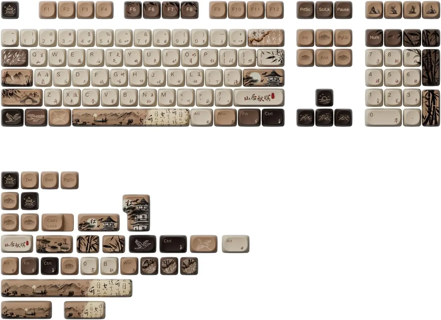 

Mountain Seclusion MOA Profile 140-Key PBT Keycaps for Mechanical Keyboards