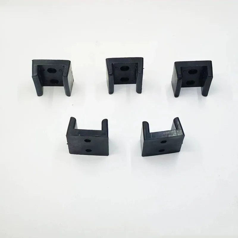 1pcs 20mm Square Tube PP Plastic Pipe Clamp Double Hole Positioning Pipe Holder Connection Reinforcement Fastener Bracket