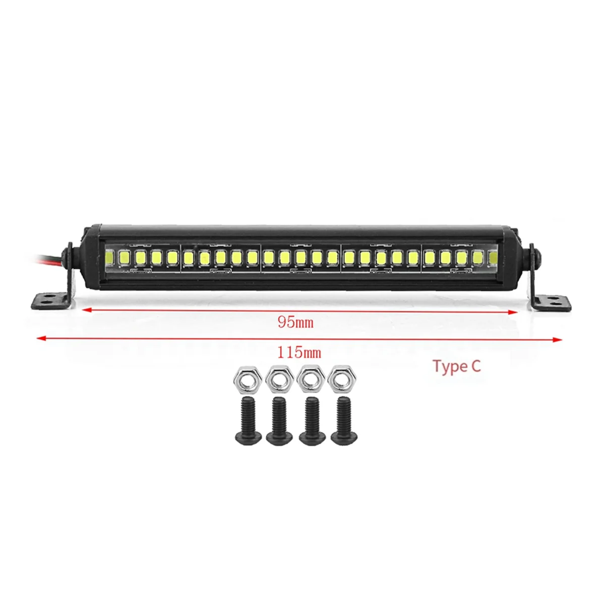 Lampa dachowa samochodu RC 24 36 LED Light Bar do 1/10 RC Crawler Axial SCX10 90046/47 SCX24 Wrangler D90 TRX4 Body, C