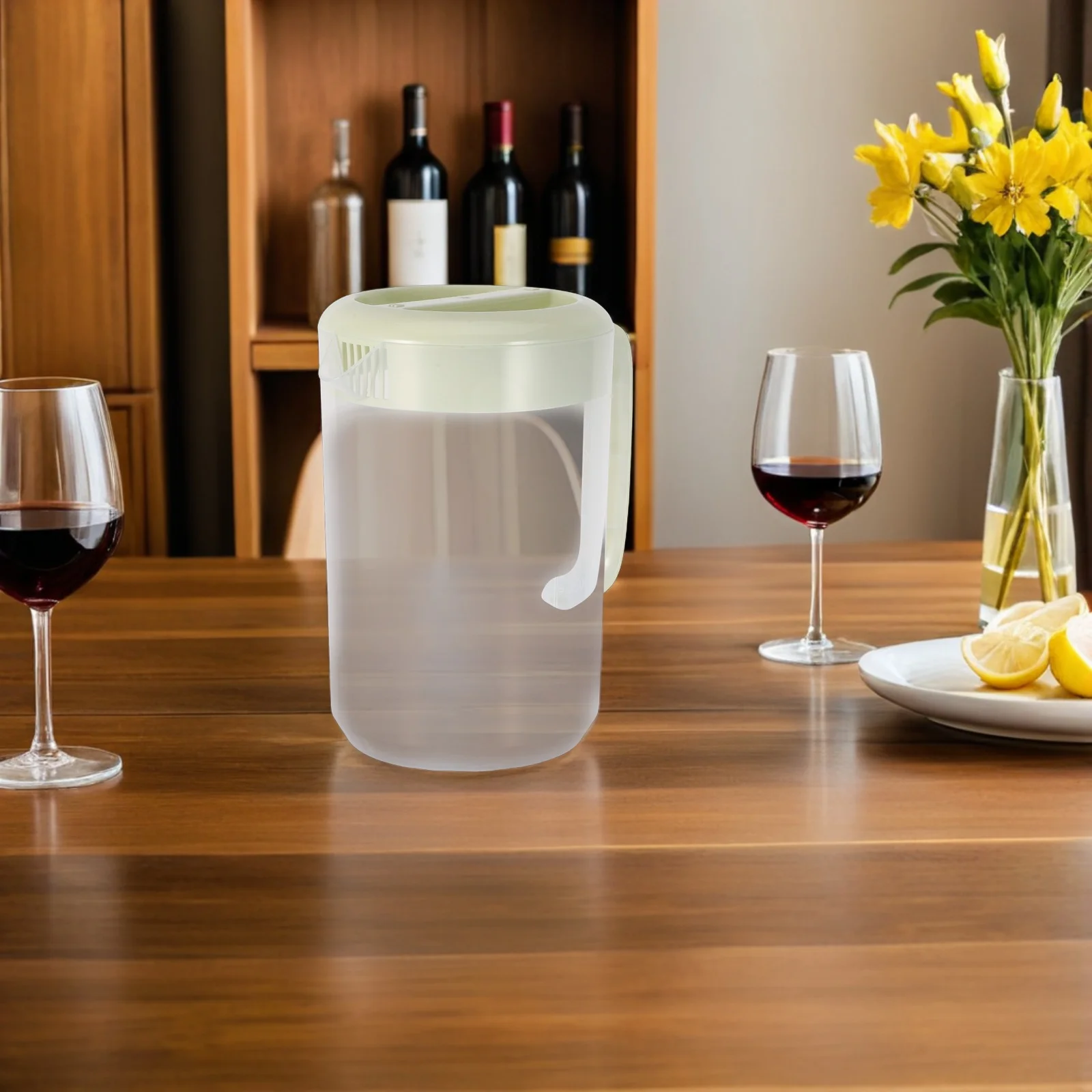 

5L Large Plastic Pitcher with Lid Clear Water Jug for Fridge Transparent Scale Juice Container Iced Tea Beverage