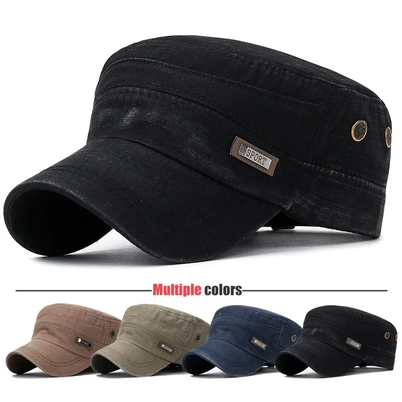 Military Cadet Flat Cap Fashion Clothes Adjustable Snapback Hat Unisex New Fashion Classics Outdoor Casual Sport  Baseball Cap