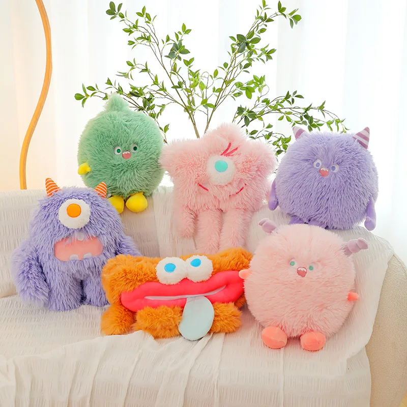 40cm Big Eyed Monster Plush Toys Single Eyed Beast Plushie Dolls Stuffed Figure Sofa Bed Decoration Pillow Kids Christmas Gifts