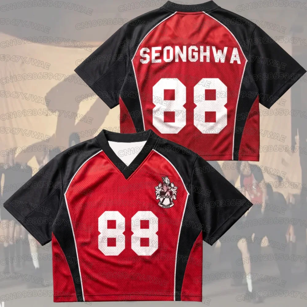 Summer ATEEZ BAD US TV Performance Bad Book Men's Women's Jersey Fan Gift Short Sleeve T-shirt Tops Kpop Fans Gift