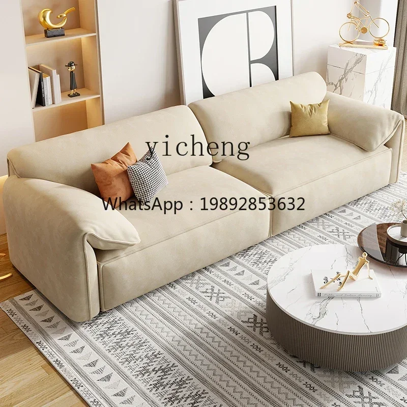 YFY    technology fabric sofa elephant ears straight row down sofa living room