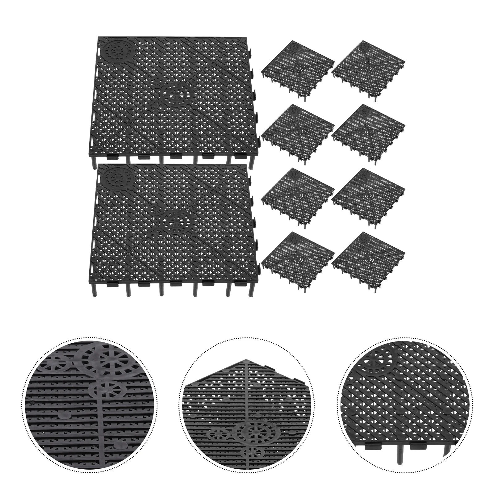 Placa de filtro inferior do tanque de peixes, 20 peças, combinação de emenda de pvc, filtro inferior (preto), placa de filtro do tanque de peixes