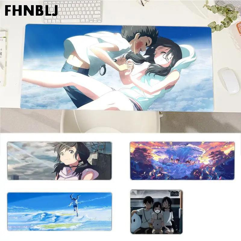 

Anime Weathering With You Mousepad Your Own Mats Keyboards Mat Rubber mousepad Desk Mat Size for Game Keyboard Pad for Gamer