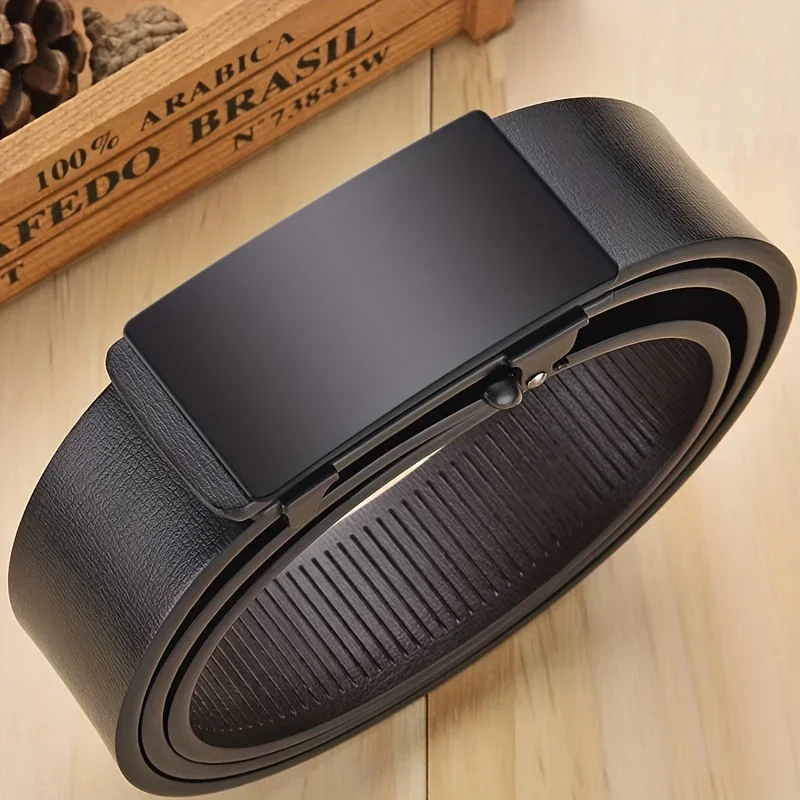 

Belt Men's Leather Automatic Buckle Belt, Versatile Business Casual Men's Formal Wear And Youth Pants Belt Trend