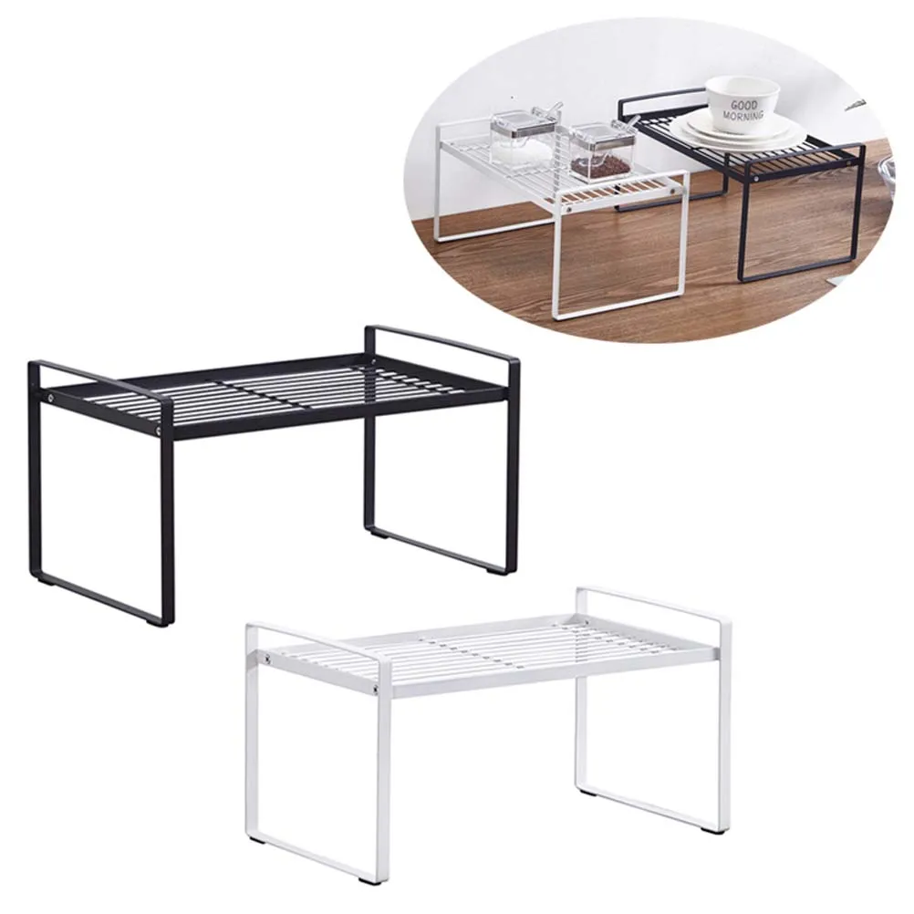 

Wrought Iron Shelves Multi Layer Shelving Pot Rack Layered Storage Rack Space Saving Kitchen Restaurant