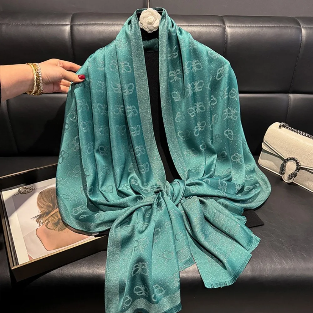 حجاب فاخر للسيدات من القطن الأيوسل للحماية من الشمس شال نسائي مطبوع
