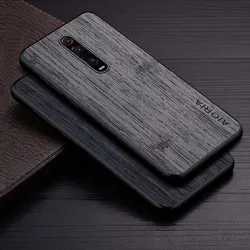 Case For Xiaomi Mi 9T Pro Redmi K20 Pro funda bamboo wood pattern Leather cover Luxury coque for xiaomi mi 9t pro case Cover