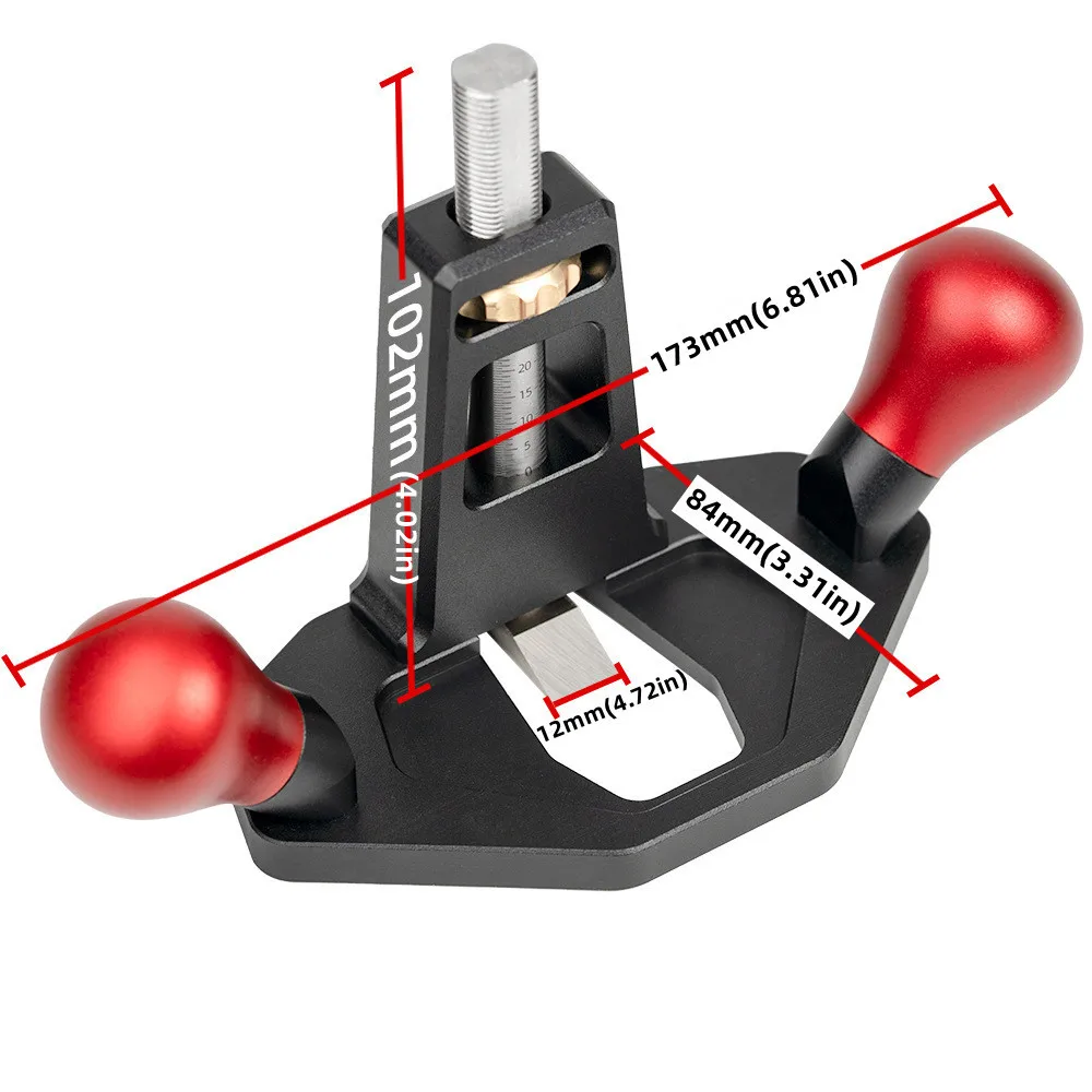 เครื่องไสไม้แบบแบนพร้อมใบมีดปรับระดับได้ สำหรับงานไม้มืออาชีพ ใช้สำหรับตัดร่องและทำเดือย พร้อมใบมีด 2 ชิ้น