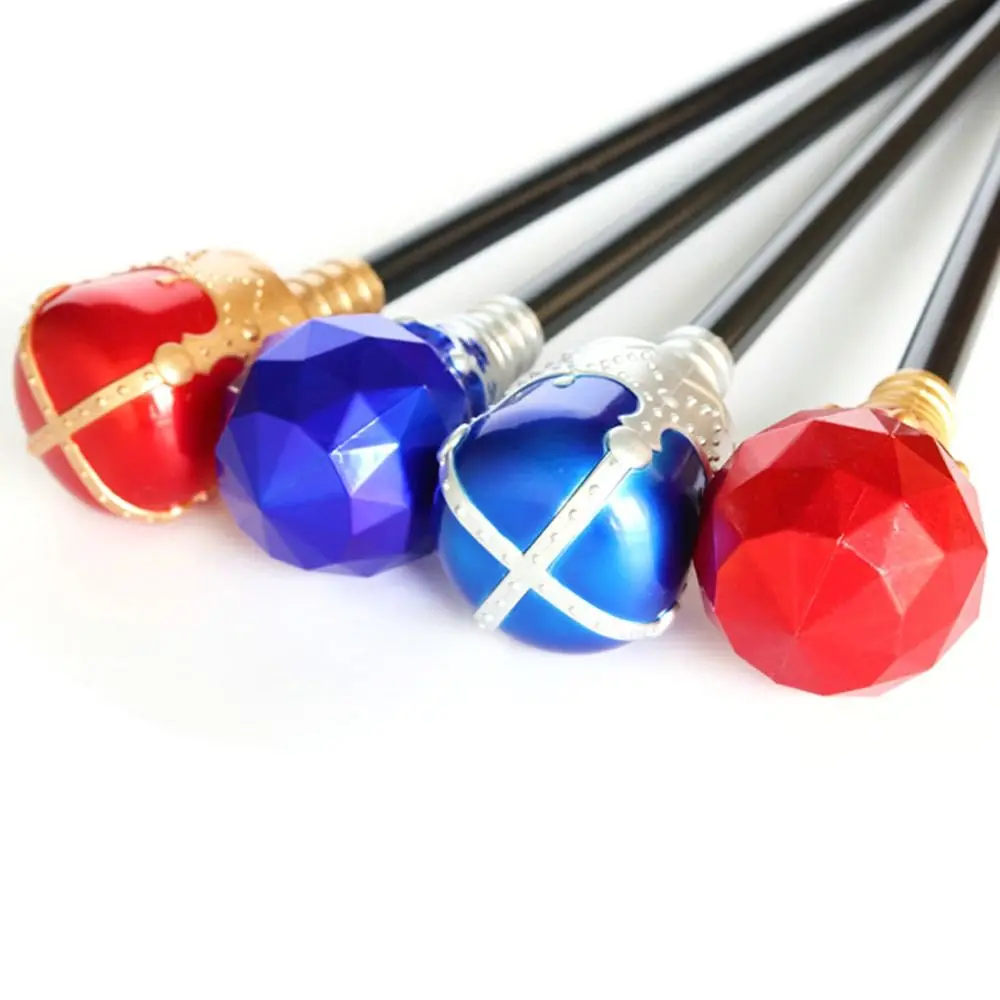 Red/Blue King Queen Scepter Performance Cosplay Props Hand Wand Halloween Dress Up Plastic Princess Prince Cane Boy