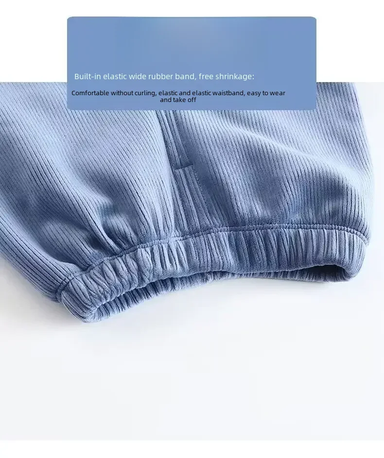 Kinder-Herbst- und Winterhosen, warme, dicke Haremshosen mit einem niedlichen Bärenmuster, bequeme Freizeithosen für Kleinkinder, Jungen und Mädchen. – Detail 6