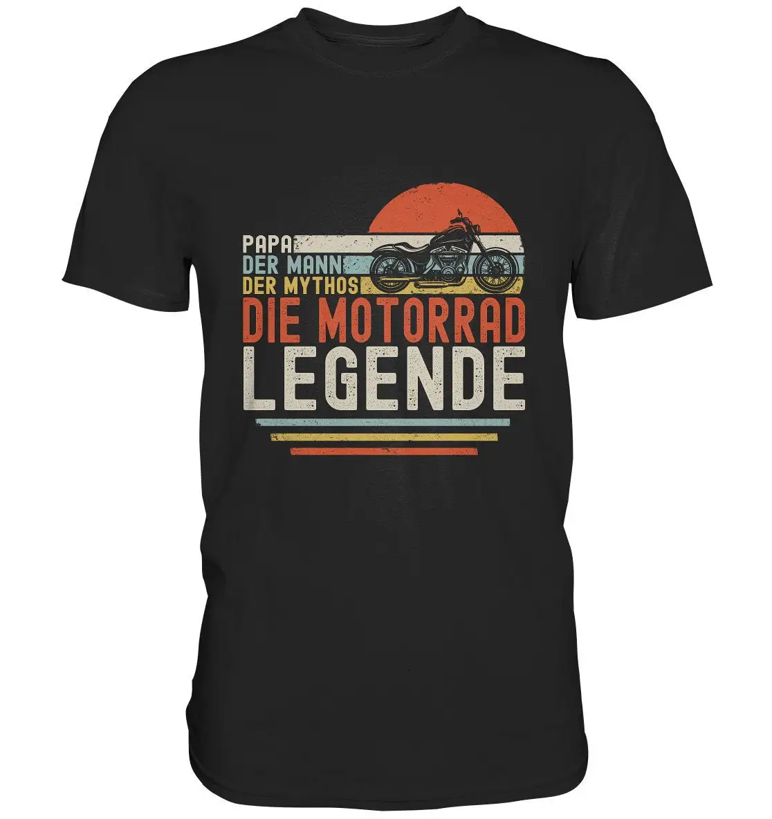 Biker Motorcyclist Dad Retro Man Vintage Myth Legend Motorcycle T Shirt Premium