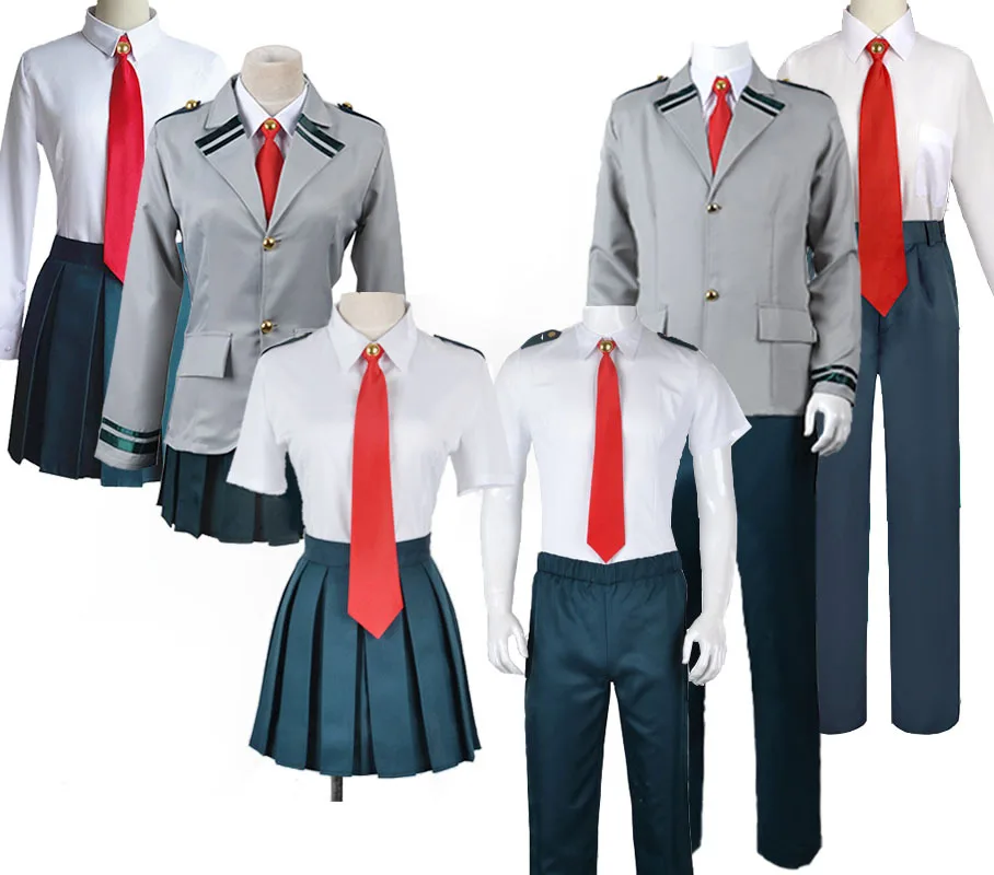 My Hero Academia Anime Cosplay Costumes for Girl Boy School Uniform Suit Green Valley Deku  Anime Clothes wig