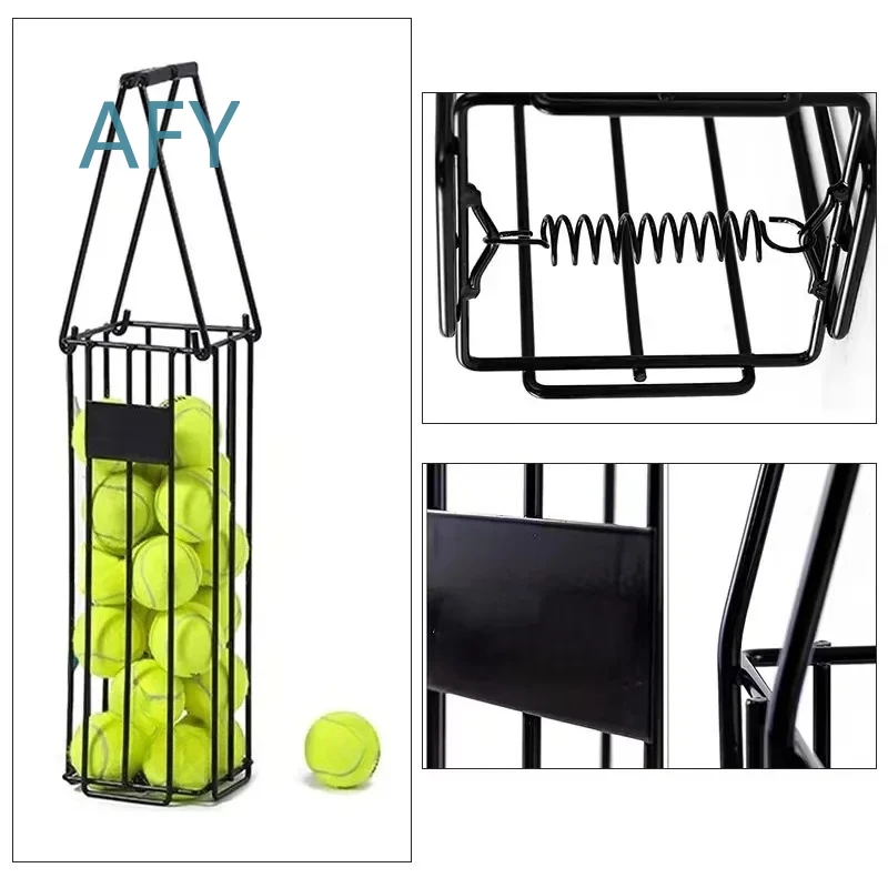 Automatic Pick Up Tennis Ball Basket for Tennis Ball Collector Carrier Storage Picker Tool TWO Sets for Tennis Courts
