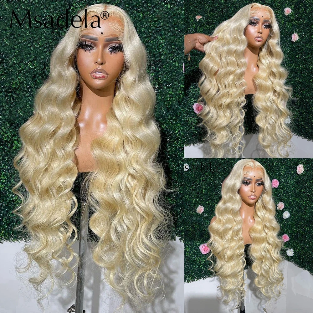 Honey Blonde 13X4 Lace Front Wig 28 Inches Transparent White Grey Colored Synthetic Drag Queen Cosplay Wigs For Black Women