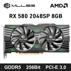 MLLSE Placa De Video AMD Radeon RX 580 8GB 2048SP Graphics Card GDDR5 256-bit PCI Express 3.0 ×16 Computer Gaming Видеокарта