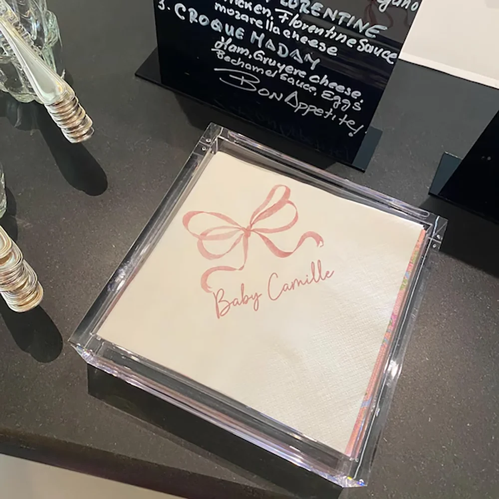 شخصية 20 ورقة استحمام الطفل الحلوى المناديل مع اسم الجنس تكشف منضدية ملحق ديكور المناديل إعداد الوليد