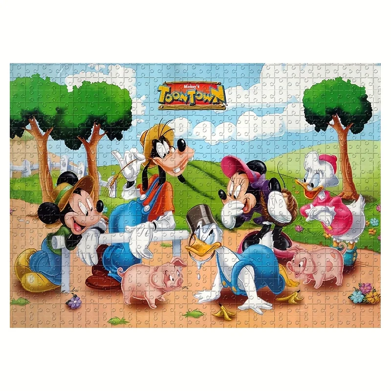 

1000 шт. головоломка «Микки Маус и Дональд Дак» подходит для взрослых и — толстый картон, отделка стен, с бесшовными краями, ностальгический