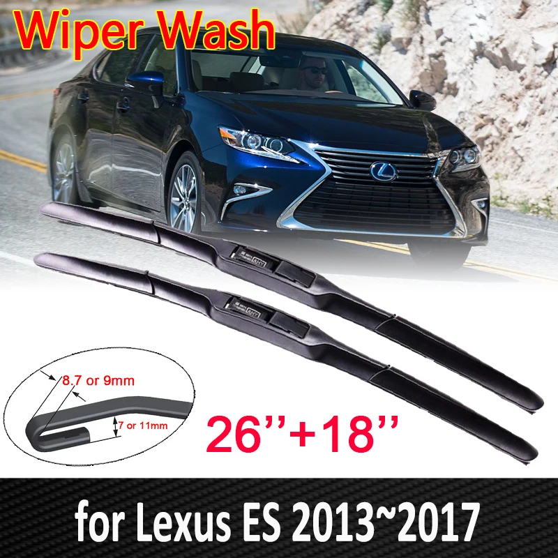 Car Wiper Blades for Lexus ES ES250 ES300h ES350 2013~2017 2015 2016 XV60 250 300h 350 Front Windshield Wipers Car Accessories